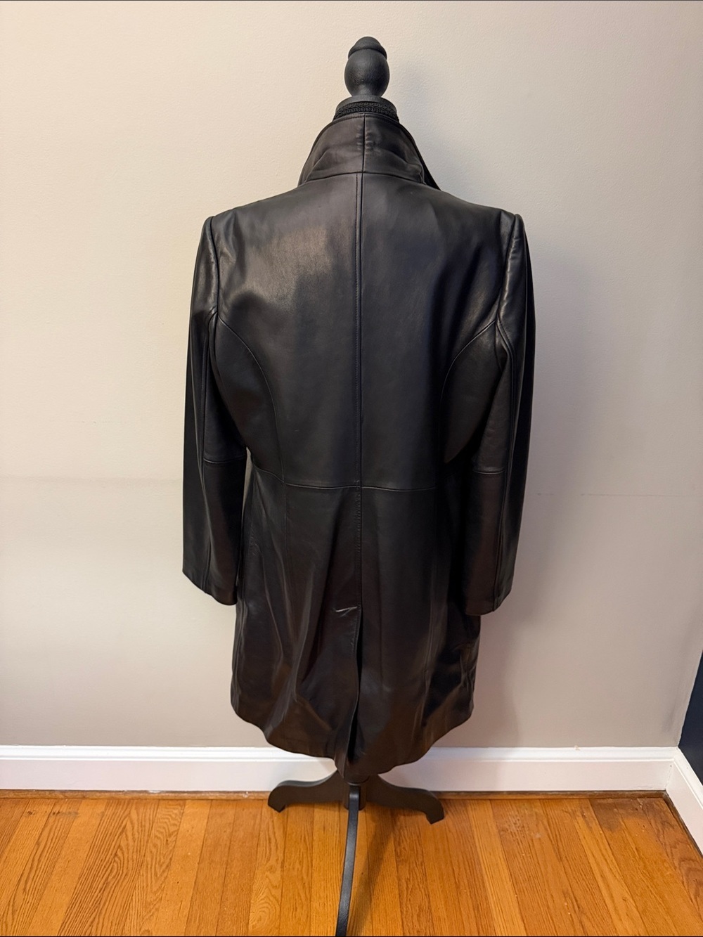 Frenchi Genuine Lambskin Leather Car Coat Women’s XL Black butter soft leather - Picture 5 of 5